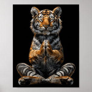 Tiger Yoga Poster