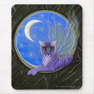 Tigerpixie Fairy Tiger Fantasy Cat Art Mousepad