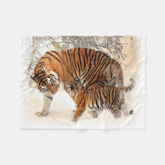 Tigers 2A Fleece Blanket (Front (Horizontal))