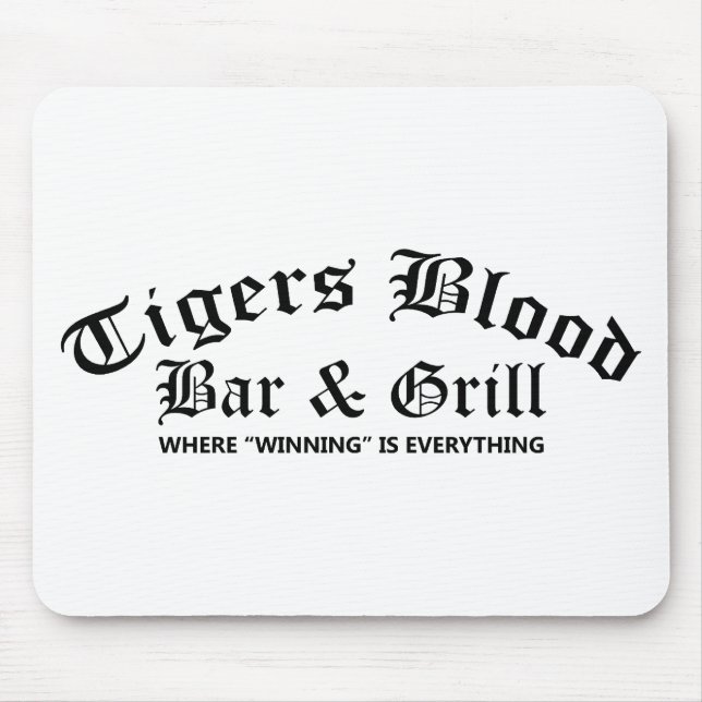 Tigers Blood Bar & Grill Mouse Mat (Front)