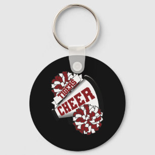 Tigers Cheer Ck To School Cheerleading Spirit M Key Ring