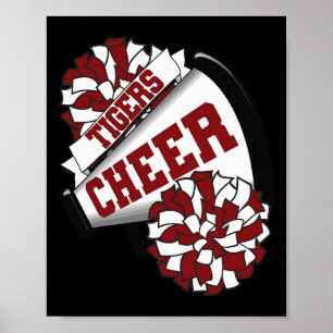 Tigers Cheer Ck To School Cheerleading Spirit M Poster