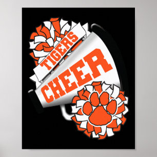 Tigers Cheerleading Ck To School Cheer Team Spirit Poster
