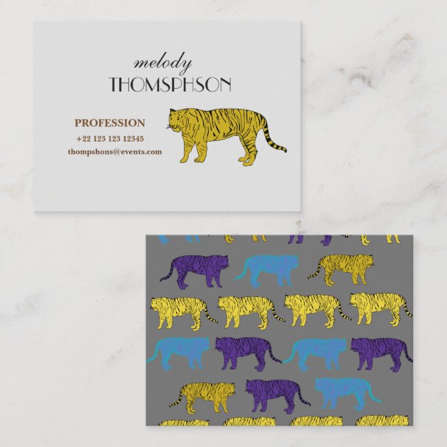 Tigers Custom Professional card (Front/Back)