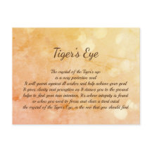 Tiger's Eye Crystal Healing design Postcard