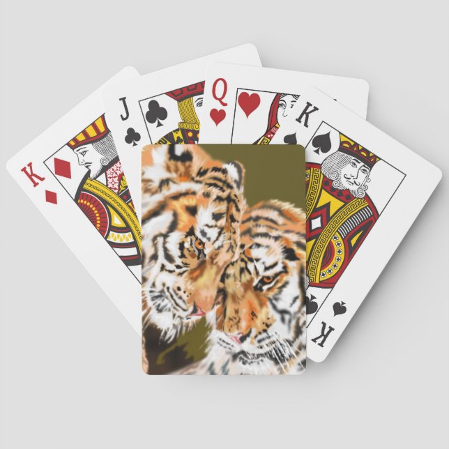 Tigers Family Playing Cards Gift (Back)