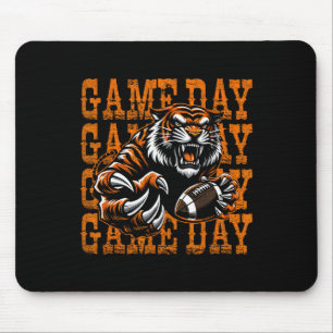 Tigers Football Game Day Vintage Distressed School Mouse Mat