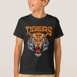 Tigers Football School Sports Distressed Game Day  T-Shirt