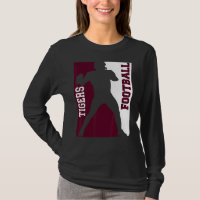 Tigers Football Silhouette Tackle Maroon White Lov