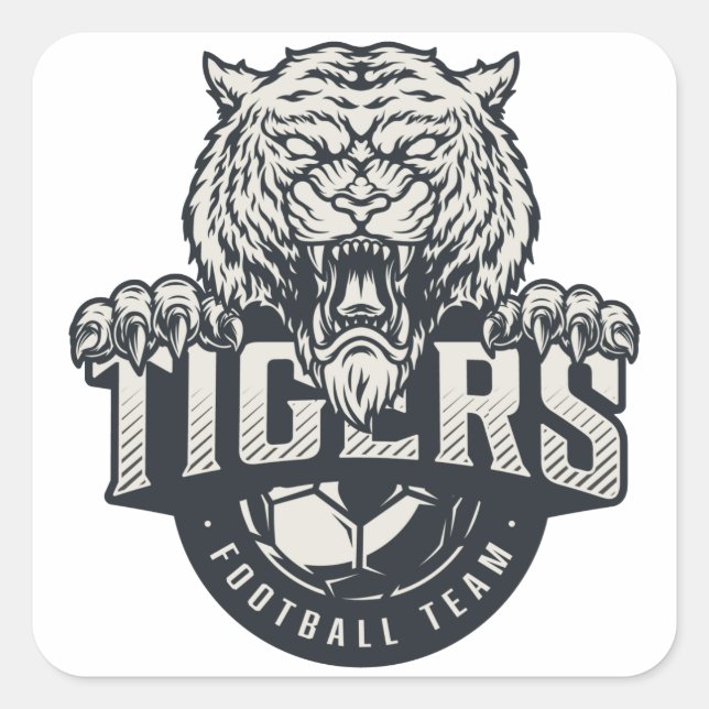Tigers Football Team Square Sticker (Front)