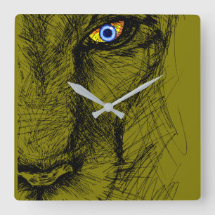 Tiger's Gaze Wall Clock