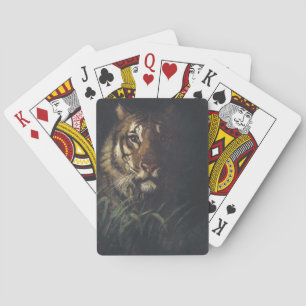 Tiger's Head (by Abott Handerson Thayer) Playing Cards