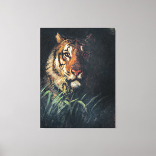 Tiger's Head, fine art painting, Canvas Print
