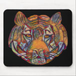 Tiger's Head Mousemat<br><div class="desc">The Tiger ( Panthera Tigris ) is the largest living cat species in Asia.

Here is our artistic take on this wonderful kitty!

All our art is hand-drawn,  digitally edited and our own original designs</div>