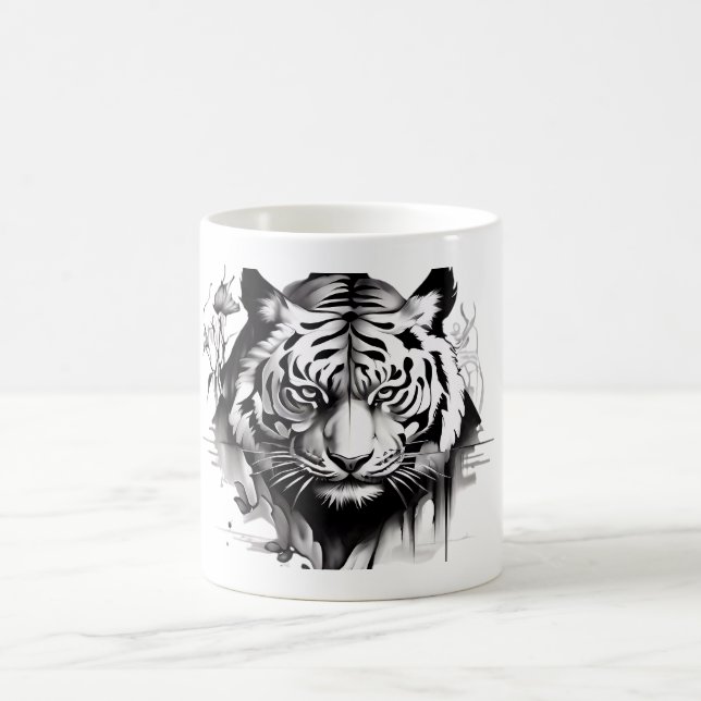 Tigers Head on a coffee mug collectors set (Center)