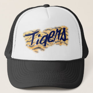 tigers head topper trucker hat