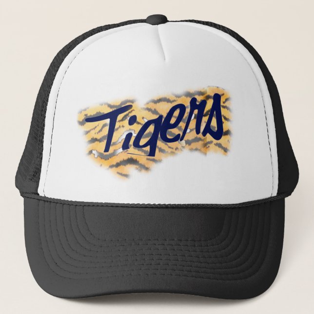 tigers head topper trucker hat (Front)