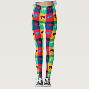 Tigers in pop art style  leggings