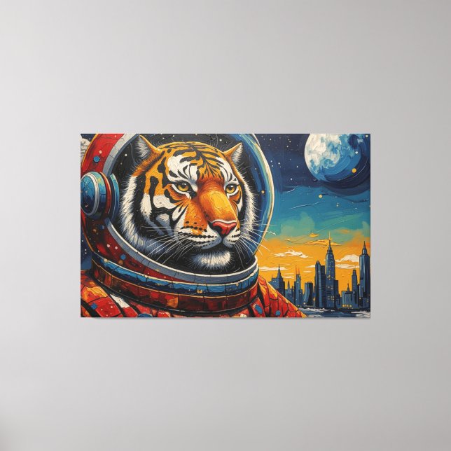 TIGERS IN SPACE-3 CANVAS PRINT (Front)