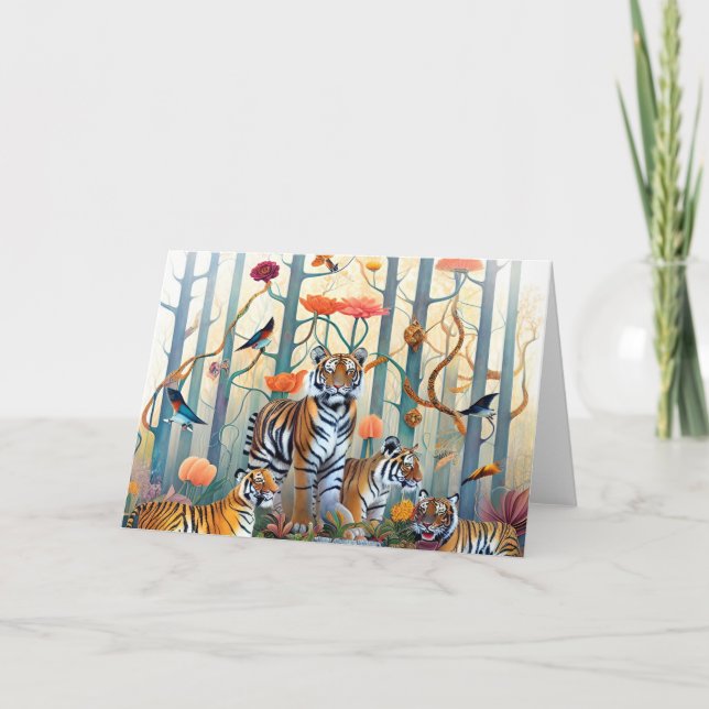 Tigers in the Forest Card (Front)