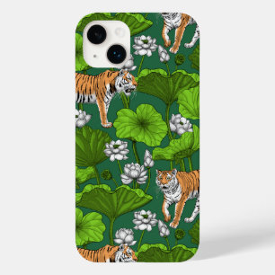Tigers in the white lotus pond Case-Mate iPhone 14 plus case