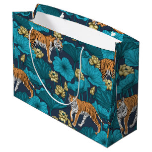Tigers in the yellow lotus pond large gift bag