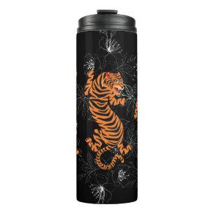 Tigers Japanese Art Style  Thermal Tumbler