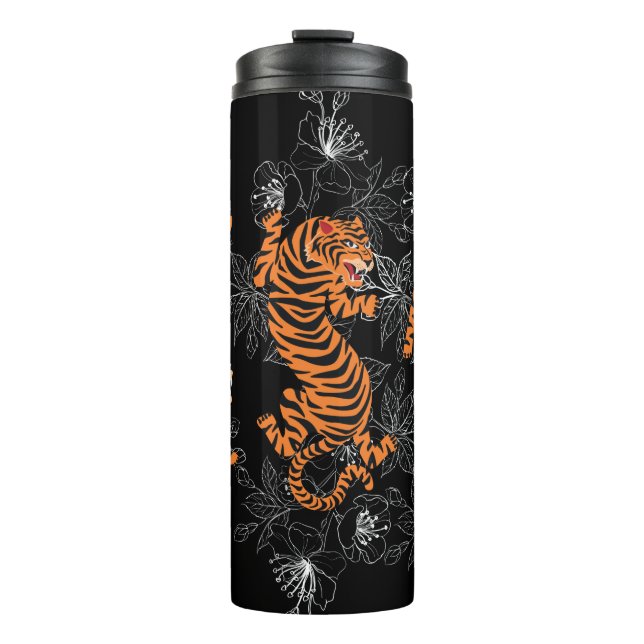 Tigers Japanese Art Style  Thermal Tumbler (Front)