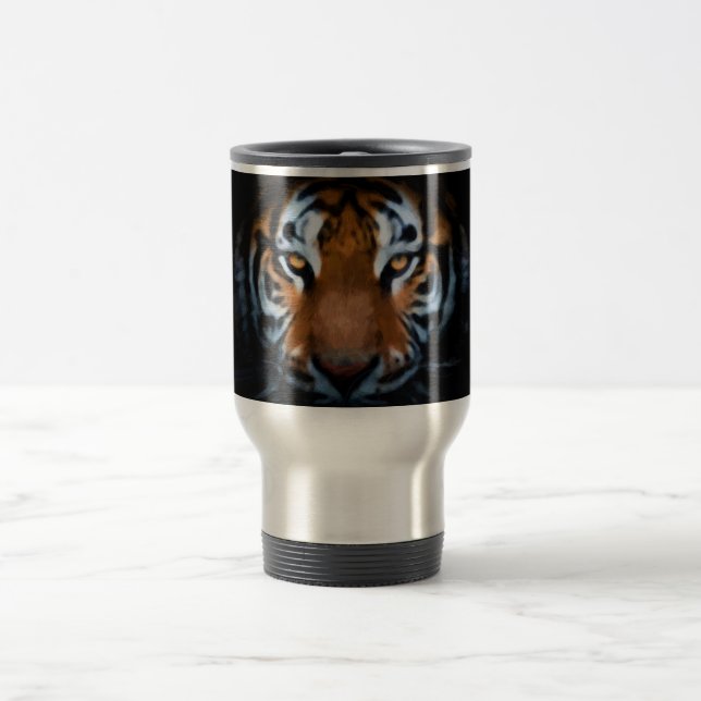 Tiger's Look at Metalic Taza Travel Mug (Center)