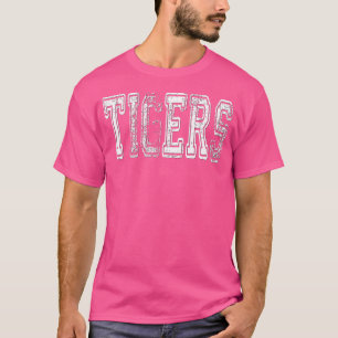 Tigers Mascot Distressed Vintage School Sports Nam T-Shirt
