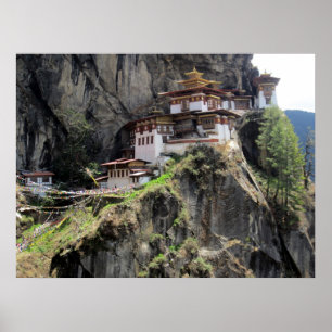 tiger's nest bhutan poster