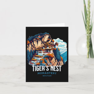 Tiger's Nest Monastery Bhutan Paro Himalayan Cultu Card