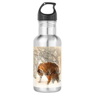 tigers on snow 532 ml water bottle