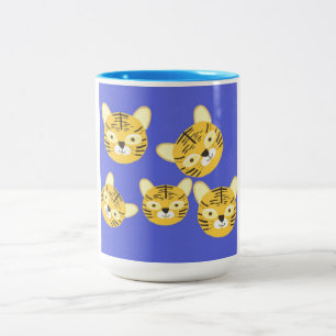 tigers painting art Two-Tone coffee mug