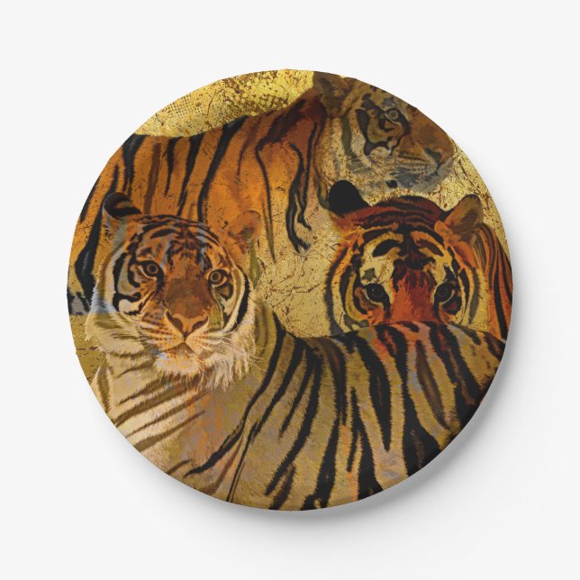 Tigers Paper Plate (Front)