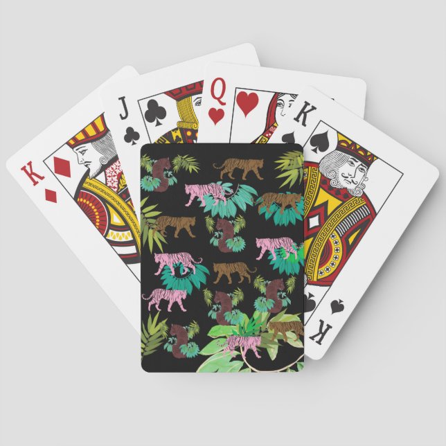 Tigers Pattern Playing Cards (Back)
