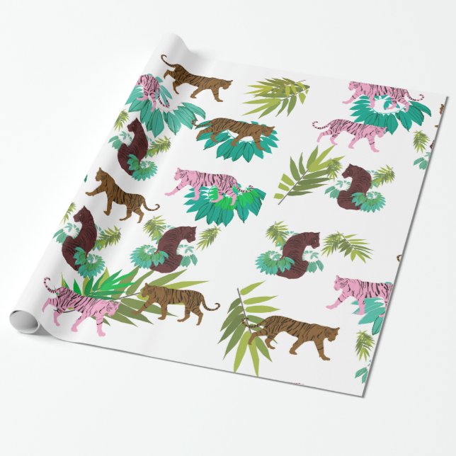 Tigers Pattern Wrapping Paper (Unrolled)
