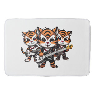 Tigers Playing Band Bath Mat