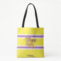 Tigers Purple & Gold Tote Sports Bag Personalise