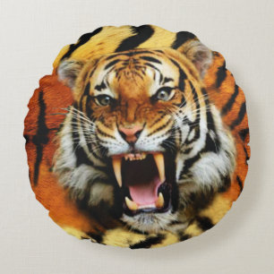 Tiger's Roar Round Cushion