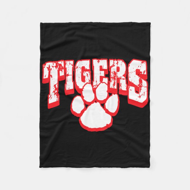 Tigers School Spirit Back To School R  Fleece Blanket (Front)