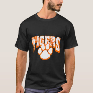 Tigers School Spirit Mascot Back To School Orange T-Shirt