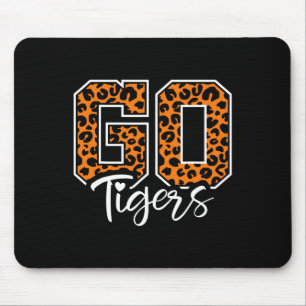 Tigers School Sports Fan Team Spirit Mascot Cute H Mouse Mat