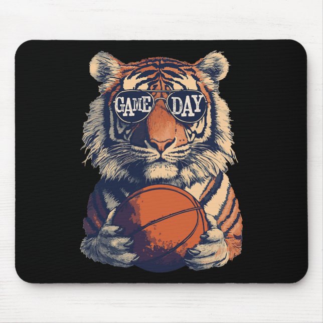 Tigers Sketll Game Day  Mouse Mat (Front)