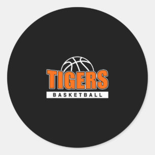 Tigers Sketll Team - Tiger Mascot Sport Gift Idea  Classic Round Sticker