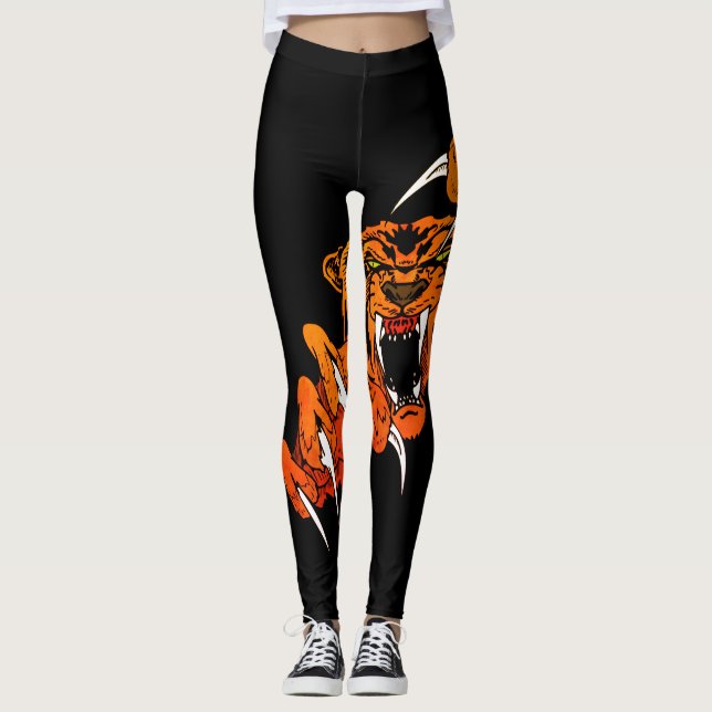 Tigers Sports Football Basketball Baseball Legging (Front)