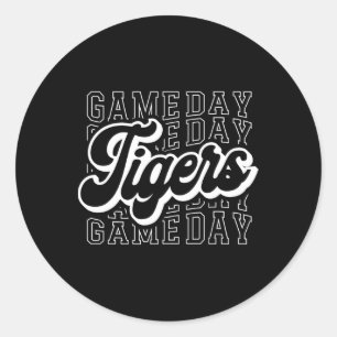 Tigers Sports Mascot - For Tigers Team Football Ba Classic Round Sticker