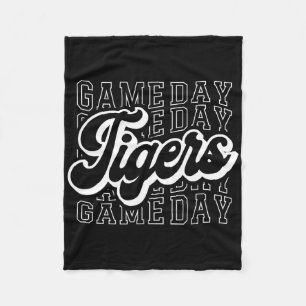 Tigers Sports Mascot - For Tigers Team Football Ba Fleece Blanket