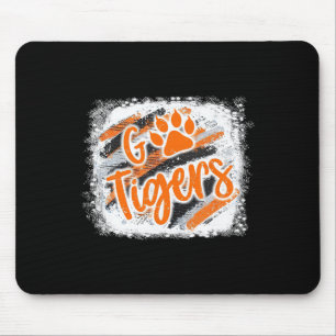 Tigers Swash School Spirit Orange Black Football S Mouse Mat