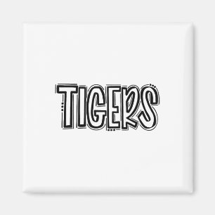 Tigers Swash School Spirit Orange Black Footll Spo Magnet